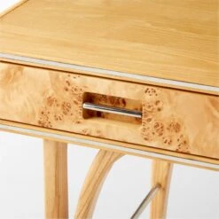 Noemie 3-Drawer Burl Wood Office Desk -Optimal Furniture Store NoemieBurlDeskAVSSS23