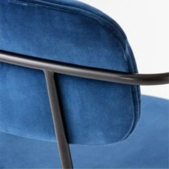 Nyle Navy Blue Velvet Office Chair -Optimal Furniture Store NyleNavyVlvtChairAVSSS23