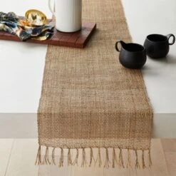 Open Weave Natural Table Runner 14"x90" -Optimal Furniture Store OpenWeaveRnnrNat14X120inSHF20
