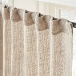 Flax Linen Openweave Window Curtain Panel 48''x84'' -Optimal Furniture Store OpnwvFlaxLn96CurtainPnlAV2SHS23