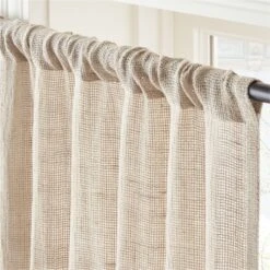 Flax Linen Openweave Window Curtain Panel 48''x84'' -Optimal Furniture Store OpnwvFlaxLn96CurtainPnlAVSHS23