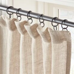 Flax Linen Openweave Window Curtain Panel 48''x84'' -Optimal Furniture Store OpnwvFlaxLn96CurtainPnlROS23