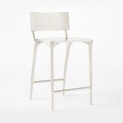 Oro Polished Silver Counter Stool Set Of 4 -Optimal Furniture Store OroPlshdSlvrCounterStool3QSSS22 1