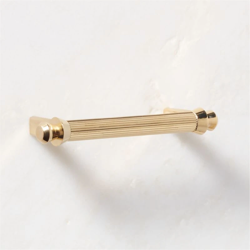 Orvietto Unlacquered Brass Handle 4" 3 Orvietto Unlacquered Brass Handle 4" - Image 3