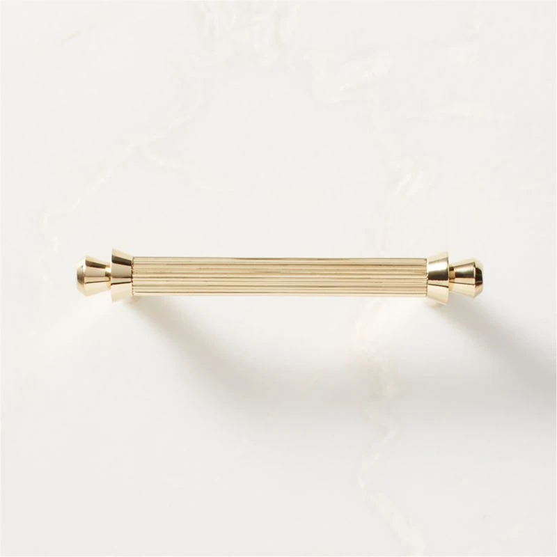 Orvietto Unlacquered Brass Handle 4" 1 Orvietto Unlacquered Brass Handle 4"