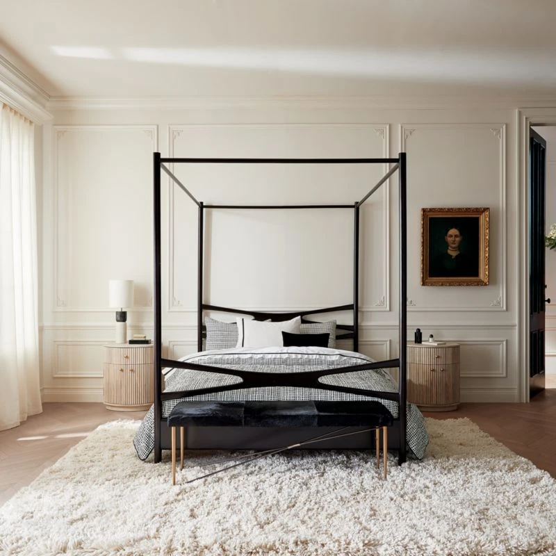 Cameo Curved Whitewashed Wood Nightstand With Drawer 4 Cameo Curved Whitewashed Wood Nightstand With Drawer - Image 4