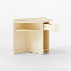 Osoppo Ivory Lacquered Nightstand -Optimal Furniture Store OsoppoIvoryNightstand3QAVSSF22