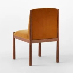 Paglia Rust Orange Velvet Dining Chair -Optimal Furniture Store PagliaRustVlvtDiningChr3QBSSS23