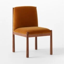 Paglia Rust Orange Velvet Dining Chair -Optimal Furniture Store PagliaRustVlvtDiningChr3QSSS23
