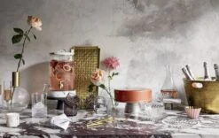 Daphne Glass Appetizer Plate Set Of 8 -Optimal Furniture Store PalazzoMarbelizedTeaLightJL18 1