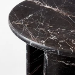 Pasar Round Black Marble Side Table 7 Pasar Round Black Marble Side Table -Optimal Furniture Store PasarBlkMblSideTableAVSSS23