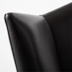 Bowtie Black Leather Office Chair Model 3002 -Optimal Furniture Store PaulMcCobbBwtBkLtOffcChrAVSSS23