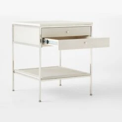 Connoisseur 2-Drawer White Oak Wood Nightstand With Marble Top Model 8714 13 Connoisseur 2-Drawer White Oak Wood Nightstand With Marble Top Model 8714 -Optimal Furniture Store PaulMccobb8714WWCnNtstd3QAVSSS22