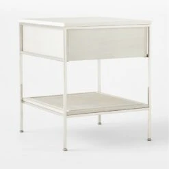 Connoisseur 2-Drawer White Oak Wood Nightstand With Marble Top Model 8714 15 Connoisseur 2-Drawer White Oak Wood Nightstand With Marble Top Model 8714 -Optimal Furniture Store PaulMccobb8714WWCnNtstd3QBSSS22