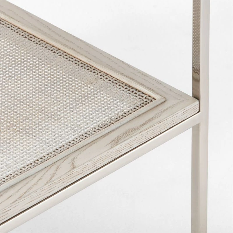 Connoisseur 2-Drawer White Oak Wood Nightstand With Marble Top Model 8714 9 Connoisseur 2-Drawer White Oak Wood Nightstand With Marble Top Model 8714 - Image 9