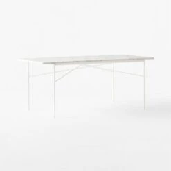 Pavilion Ivory Metal Outdoor Dining Table With Marble Top Model 6141 -Optimal Furniture Store Pavilion6141IvDnTbWMbTp3QSSS23