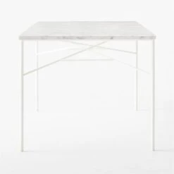 Pavilion Ivory Metal Outdoor Dining Table With Marble Top Model 6141 -Optimal Furniture Store Pavilion6141IvDnTbWMbTpSDSSS23