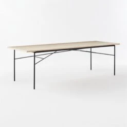 Large Pavilion Travertine Outdoor Dining Table Model 6142 -Optimal Furniture Store Pavilion6142LgTrvtDngTbl3QSSS21