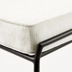 Pavilion Black Armless Outdoor Dining Chair With Ivory Sunbrella ® Cushion Model 6150 -Optimal Furniture Store Pavilion6350IvArmlssDnChAVSSS21