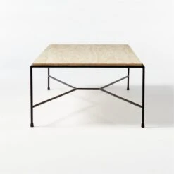 Pavilion Travertine Outdoor Coffee Table Model 6511 -Optimal Furniture Store Pavilion6511TrvrtnCffTblSDSSS21