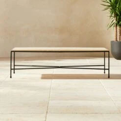Pavilion Travertine Outdoor Coffee Table Model 6511