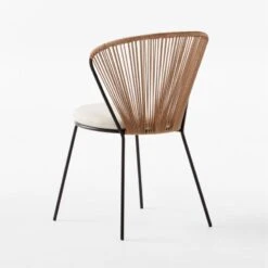 Peek Rattan Outdoor Dining Chair With Ivory Sunbrella® Cushion -Optimal Furniture Store PeekDiningChair3QBSSS23