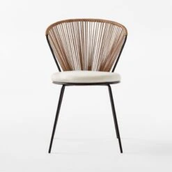 Peek Rattan Outdoor Dining Chair With Ivory Sunbrella® Cushion -Optimal Furniture Store PeekDiningChairSOSSS23