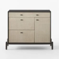 Perch Lacquered Linen File Cabinet -Optimal Furniture Store PerchFileCredenzaSOSSS23