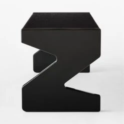 Perno 2-Drawer High-Gloss Black Oak Wood Desk -Optimal Furniture Store PernoDeskSDSSS23