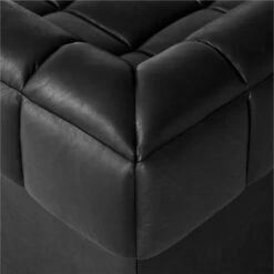 Pezzo 4-Piece L-Shaped Black Leather Sectional Sofa With Right Arm -Optimal Furniture Store Pezzo4PcBlkLthrRASectAVSSS23