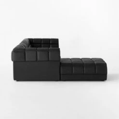 Pezzo 4-Piece L-Shaped Black Leather Sectional Sofa With Right Arm -Optimal Furniture Store Pezzo4PcBlkLthrRASectSDSSS23