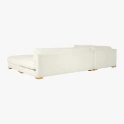 Piazza 4-Piece Modular White Linen Sectional With Ottoman 127'' -Optimal Furniture Store PiazzaSnow4PcModFSfSect3QBF19
