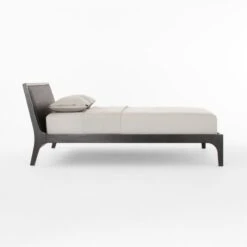 Pietro Woven Black Leather Queen Bed -Optimal Furniture Store PietroWovenBlkLthrQBedSDSSF22