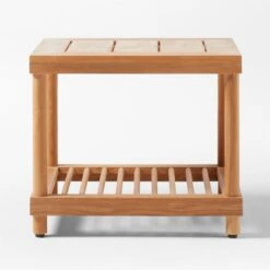 Pinet Teak Outdoor Side Table -Optimal Furniture Store PinetTeakSideTableSOSSS23