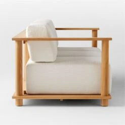 Pinet Teak Outdoor Sofa With Textured Ivory Perennials® Cushions 11 Pinet Teak Outdoor Sofa With Textured Ivory Perennials® Cushions -Optimal Furniture Store PinetTeakSofaSDSSS23