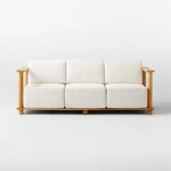 Pinet Teak Outdoor Sofa With Textured Ivory Perennials® Cushions 9 Pinet Teak Outdoor Sofa With Textured Ivory Perennials® Cushions -Optimal Furniture Store PinetTeakSofaSOSSS23