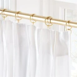 Pleated White Linen Window Curtain Panel 48"x120" -Optimal Furniture Store PleatedLnnWtCrtnPnl96inAVSHS22