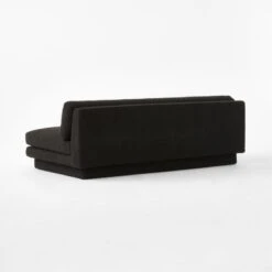 Plinth Armless Black Boucle Sofa -Optimal Furniture Store PlinthBlkBclArmlessSofa3QBSSS23