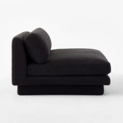 Plinth Armless Black Boucle Sofa -Optimal Furniture Store PlinthBlkBclArmlessSofaSDSSS23