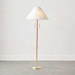 Pogo Brass And Cane Floor Lamp -Optimal Furniture Store PogoCaneFloorLampROF21