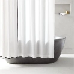Poly White Shower Curtain Liner 84" -Optimal Furniture Store PolyShwrCurtainLnrWt84inROS21