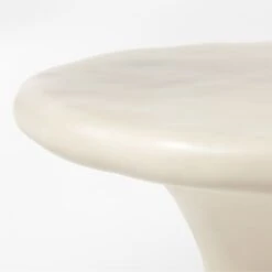 Pompeo Round Ivory Cast Resin Outdoor Coffee Table Large -Optimal Furniture Store PompeoResinTableLrgAVSSS23