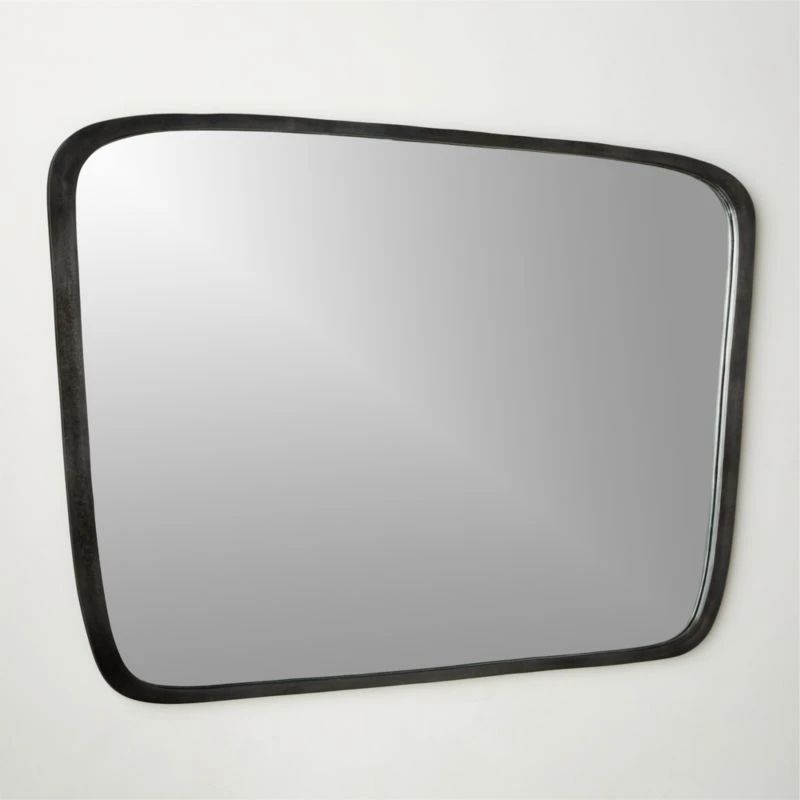 Ponder Large Black Wall Mirror 48"x34" 2 Ponder Large Black Wall Mirror 48"x34" - Image 2