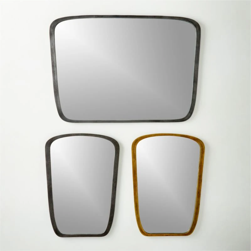 Ponder Large Black Wall Mirror 48"x34" 4 Ponder Large Black Wall Mirror 48"x34" - Image 4
