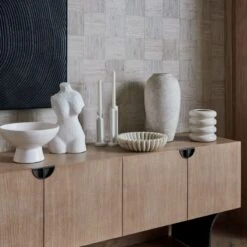 Torino Textured White Vase -Optimal Furniture Store PontCredenzaRippleIIPaintingJL21 1x1