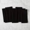 Poplin Black Cloth Napkins Set Of 8