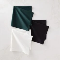 Poplin Dark Green Cloth Napkins Set Of 8 -Optimal Furniture Store PoplinNapkinGroupFHF22