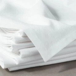 Poplin White Cloth Napkins Set Of 8 -Optimal Furniture Store PoplinWhiteNapkinS8ROF18