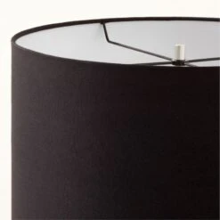 Prix Leather And Polished Nickel Floor Lamp -Optimal Furniture Store PrixBlkLthrFloorLampAV2SHS23