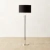 Prix Leather And Polished Nickel Floor Lamp